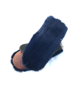 Real Fur Mittens. Blue mink fur mittens with fur lining reynauds mittens made in canada
