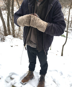 Real Fur Mittens. Shearling fur mittens with fur lining. Fur lined Mittens for raynaud's. warmest furry mittens made in Canada. Big furry mitts for men