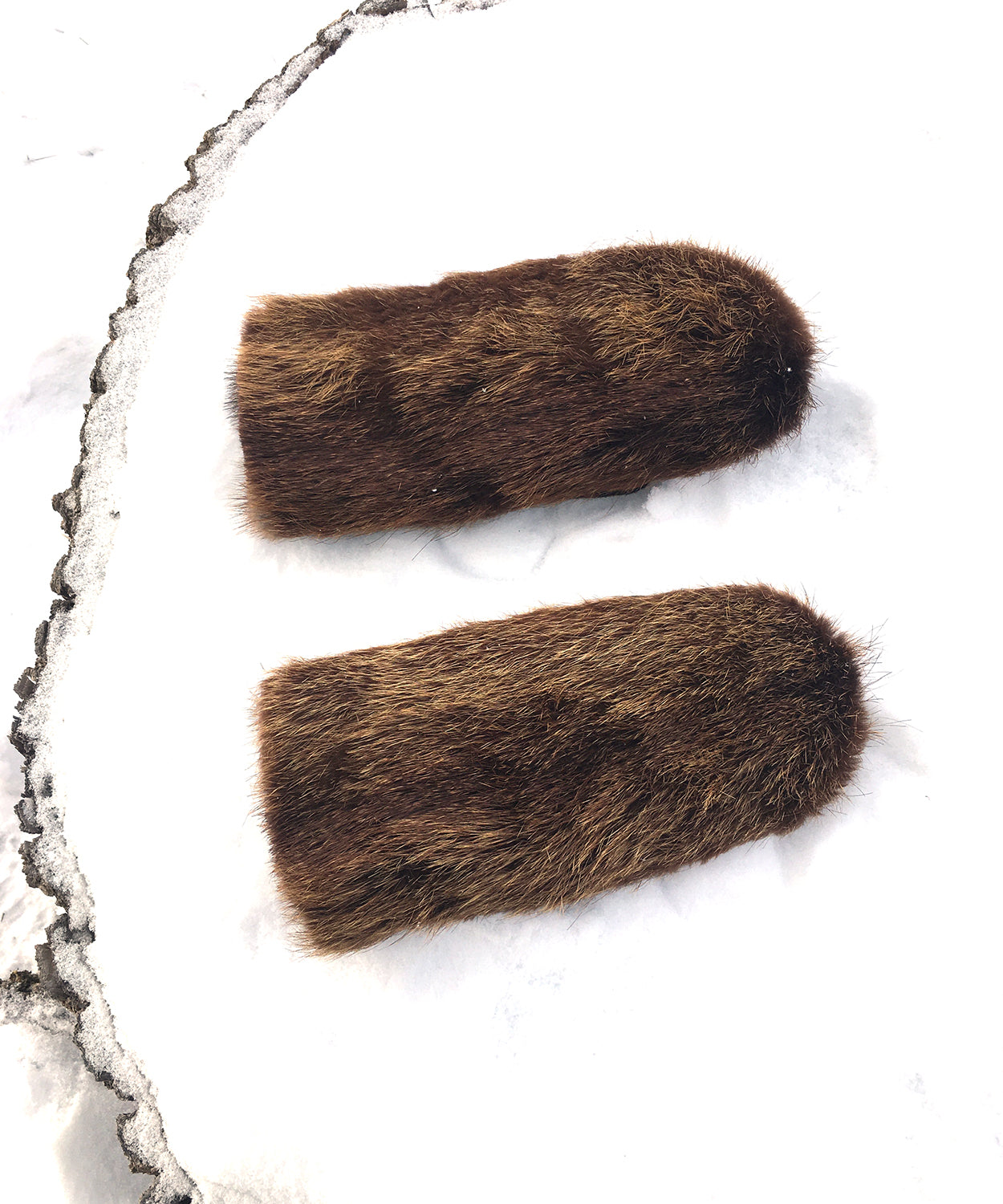 Real Fur Mittens. Brown bear fur  mittens with fur lining. raynauds warmest mittens made in Canada