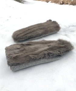 Real Fur Mittens. Gray squirrel fur mittens with fur lining. Fur lined Mittens for raynauds. warmest furry mittens made in Canada