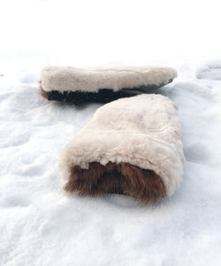 Real Fur Mittens. Sheared beaver fur mittens with fur lining. Mittens for raynauds. warmest mittens made in Canada