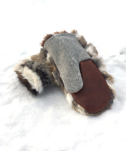 Real Fur Mittens. Rabbit fur mittens with fur lining. Mittens for raynauds. warmest mittens made in Canada