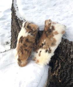 Real Fur Mittens. Rabbit fur mittens with fur lining. Mittens for raynauds. warmest mittens made in Canada