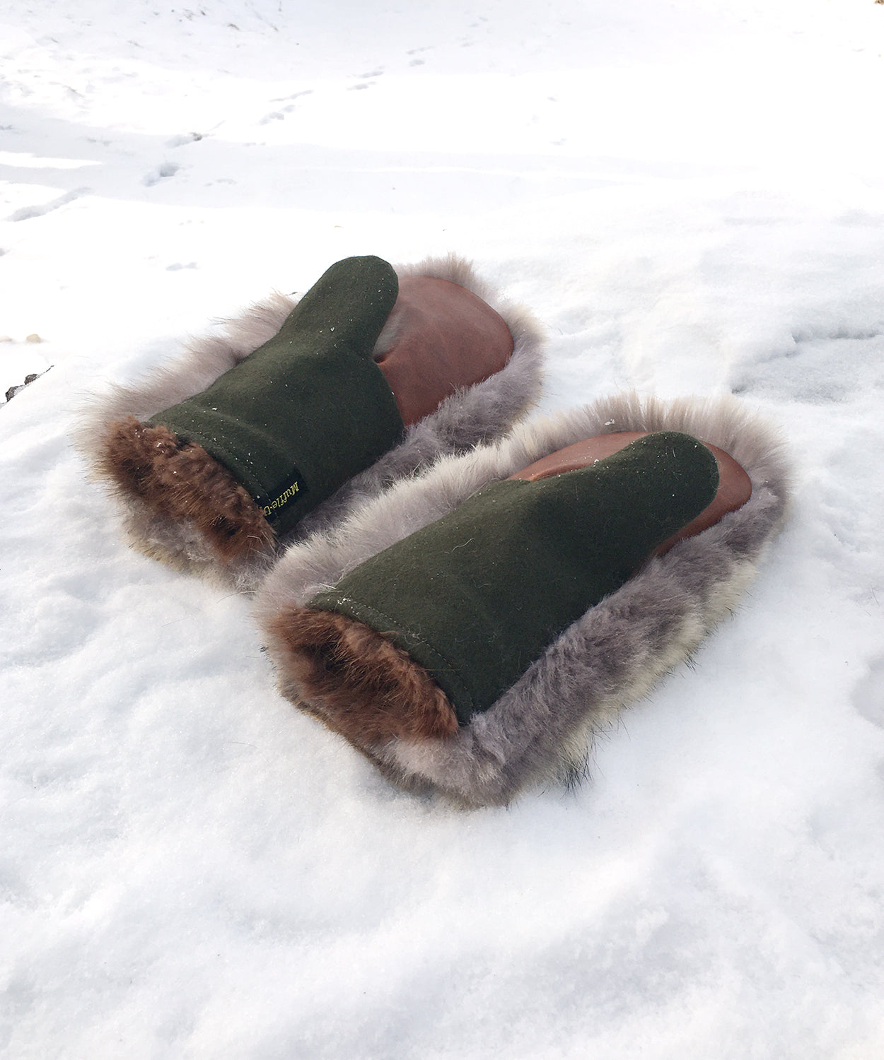 Real Fur Mittens. Coyote fur mittens with fur lining. Mittens for raynauds. warmest furry mittens made in Canada