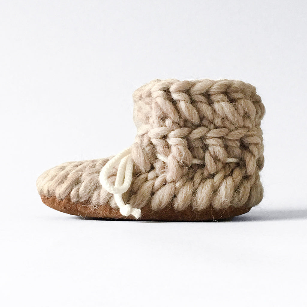 Baby and Kids Merino Wool Slippers - Fawn