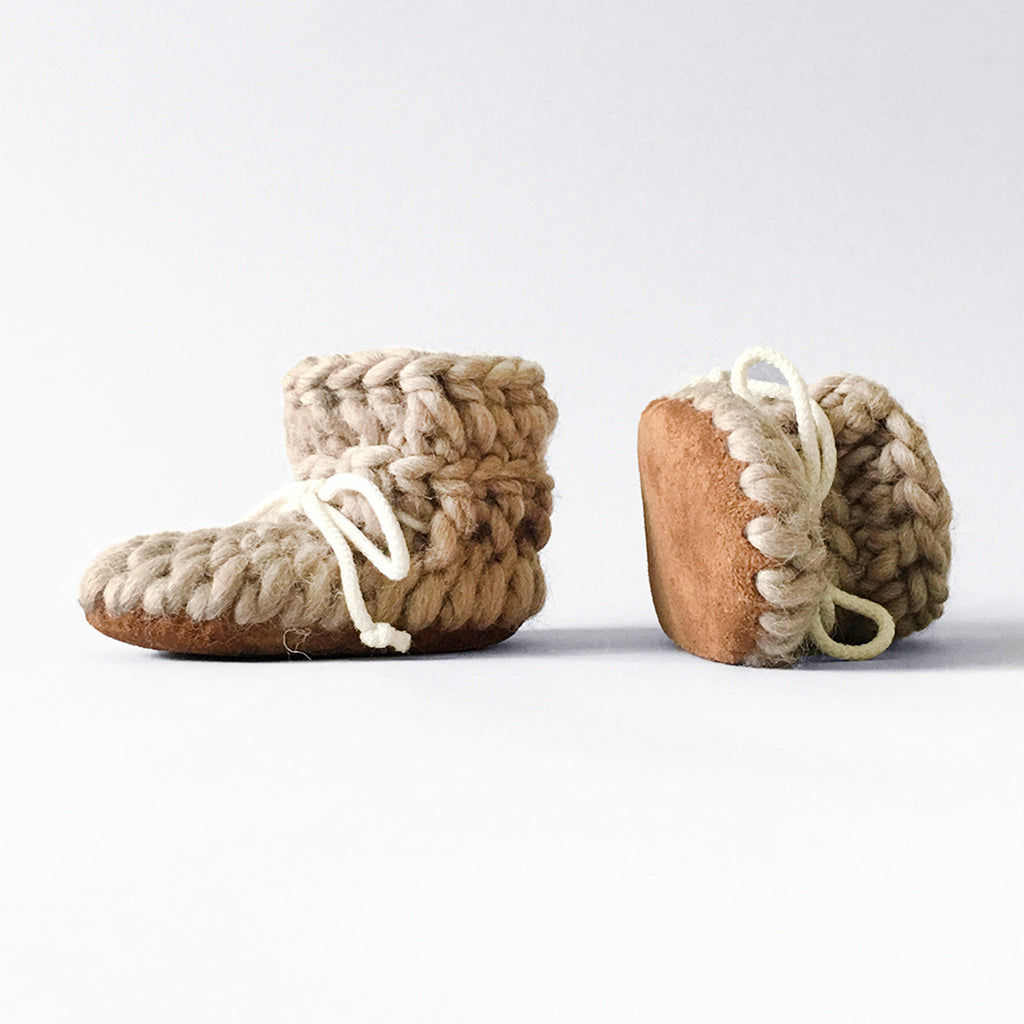 Baby and Kids Merino Wool Slippers - Fawn