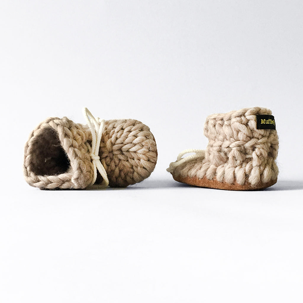 Baby and Kids Merino Wool Slippers - Fawn