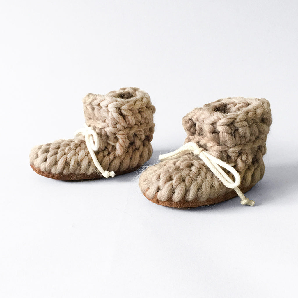 Baby and Kids Merino Wool Slippers - Fawn