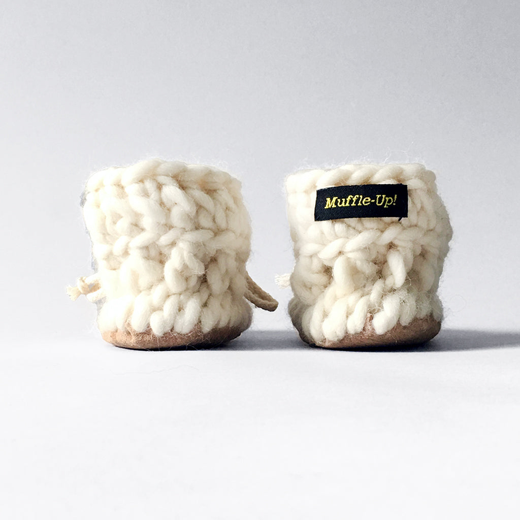 Baby and Kids Merino Wool Slippers - Ivory