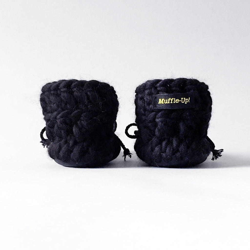 Baby and Kids Merino Wool Slippers - Noir