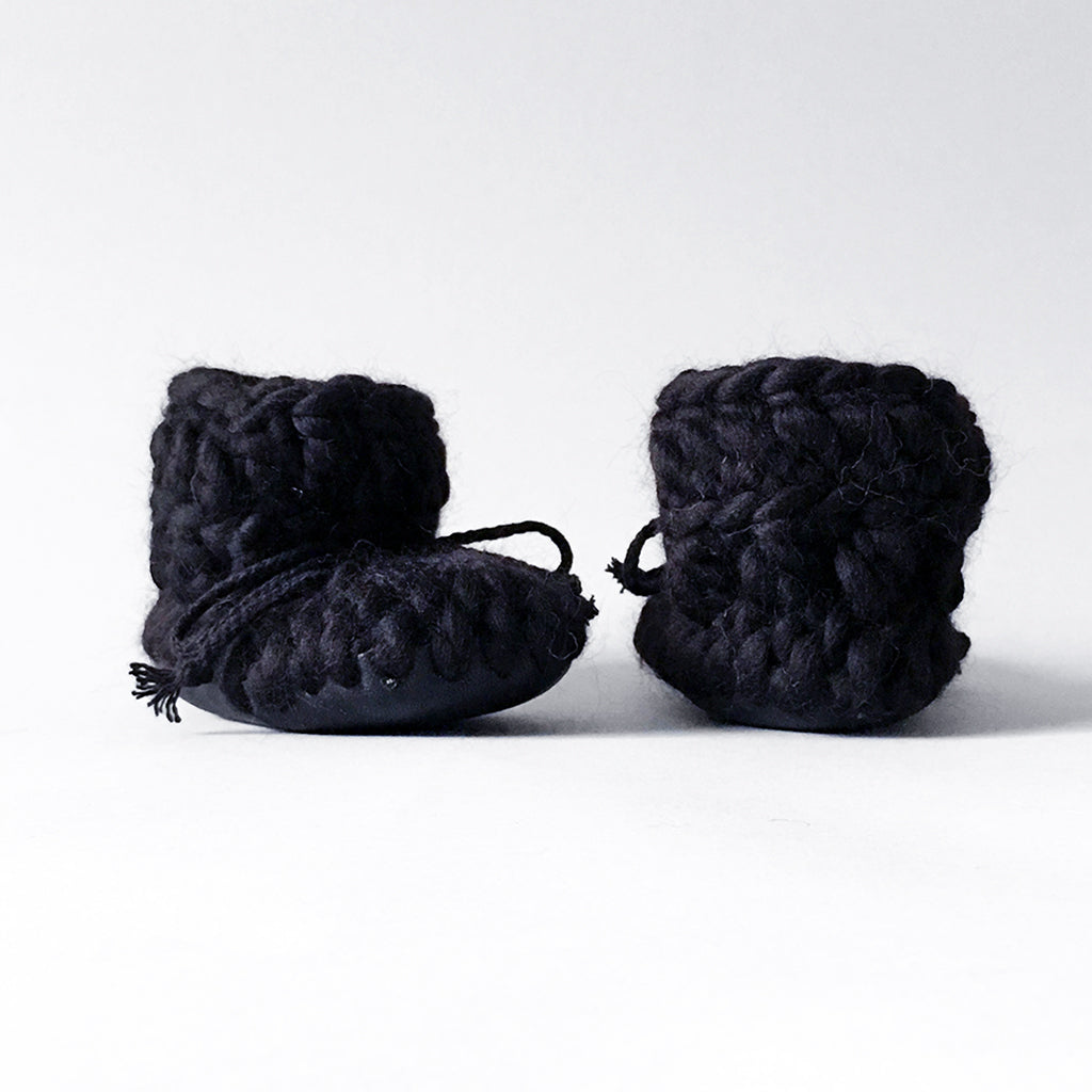 Baby and Kids Merino Wool Slippers - Noir