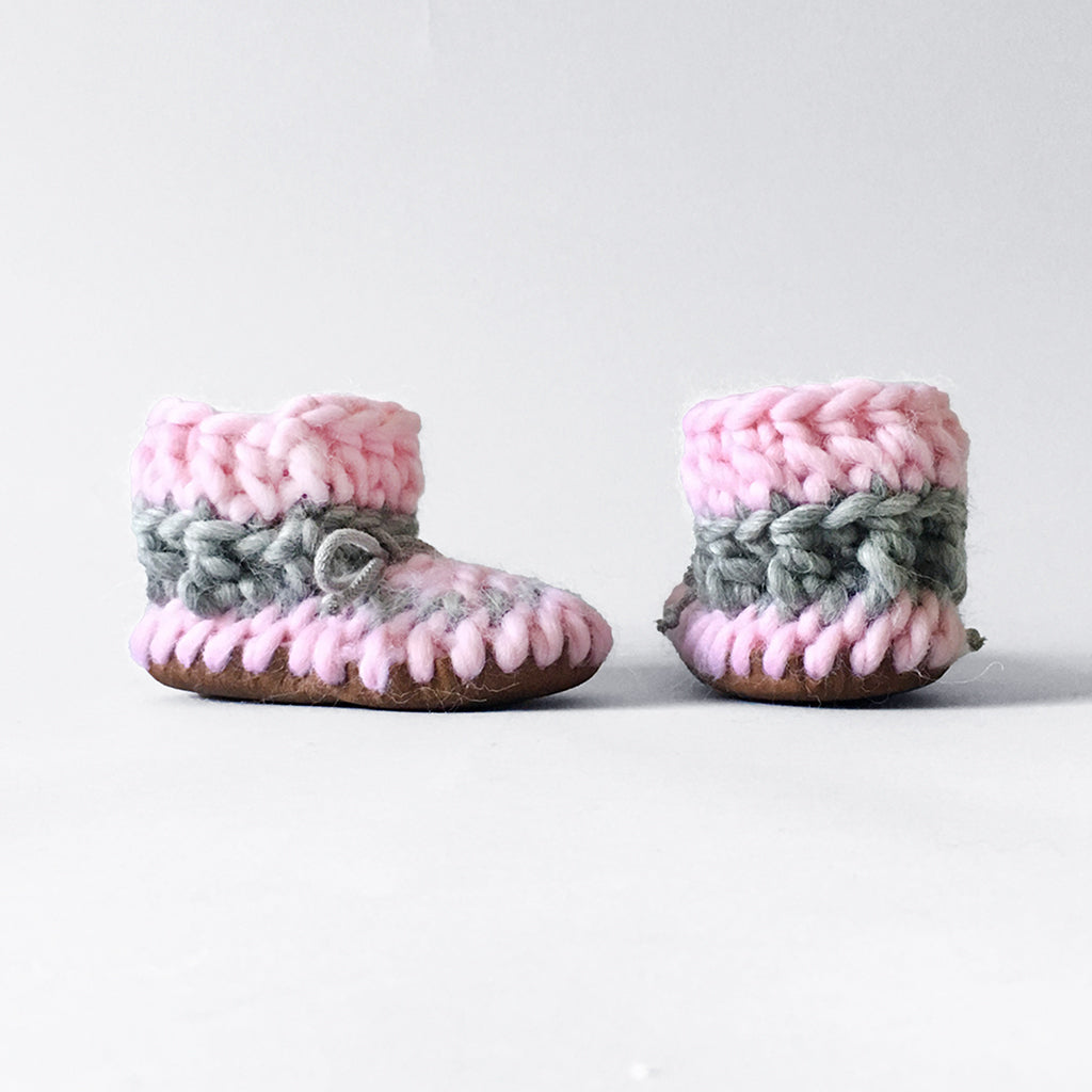 Baby and Kids Merino Wool Slippers- Rebel Rose