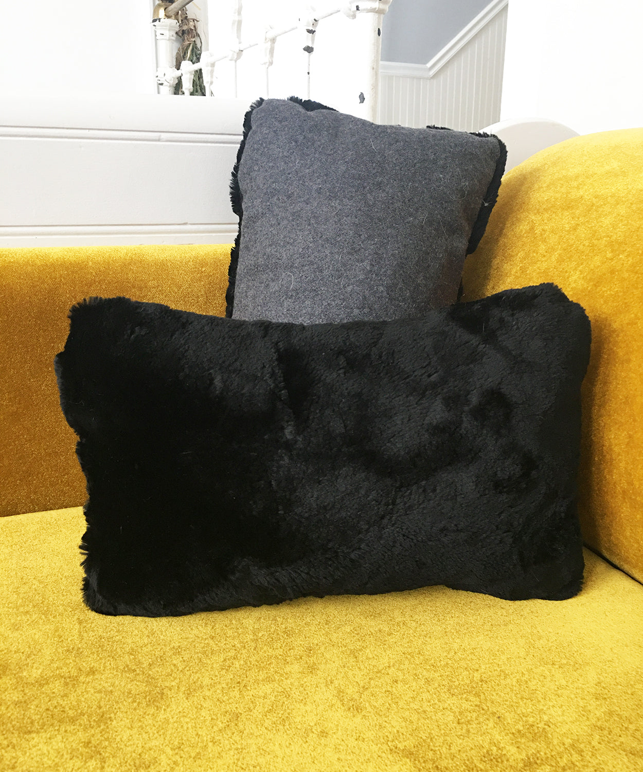 Small Reclaimed Fur Neck or Travel Pillow - Various Sizes