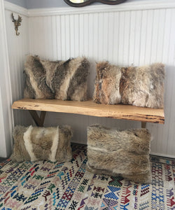 Eco-friendly Canadian throw cushions crafted from vintage fur