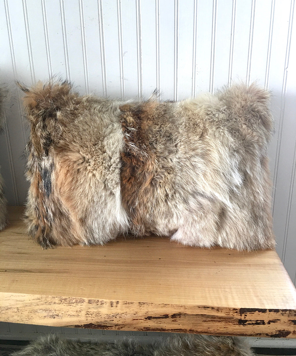 Sustainable luxury: real fur throw pillows from Canadian vintage fur coats.