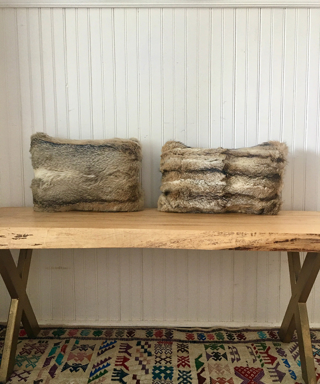 Reclaimed Wolf Fur Accent Pillows