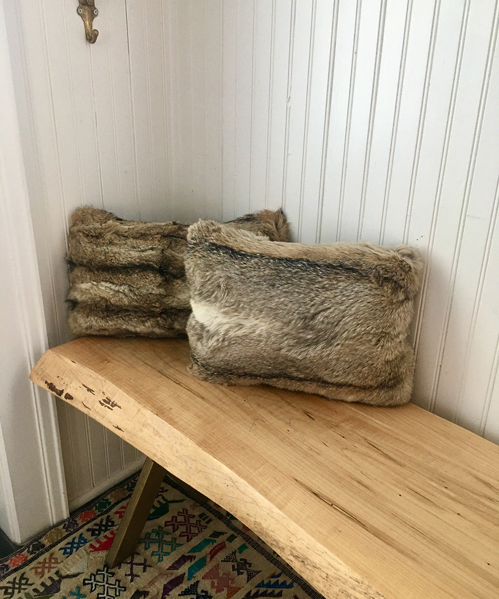 Reclaimed Wolf Fur Accent Pillows