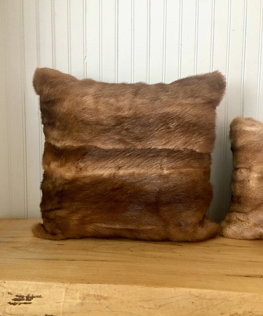 Autumn Haze Mink Fur Accent Pillows - 13x19" and 17x17" - Muffle - Up!