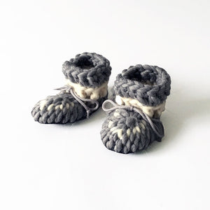 Baby and Kids Merino Wool Booties - Cloudy Day - Muffle - Up!