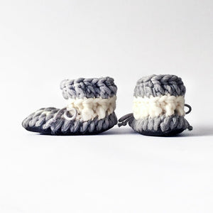 Baby and Kids Merino Wool Booties - Cloudy Day - Muffle - Up!