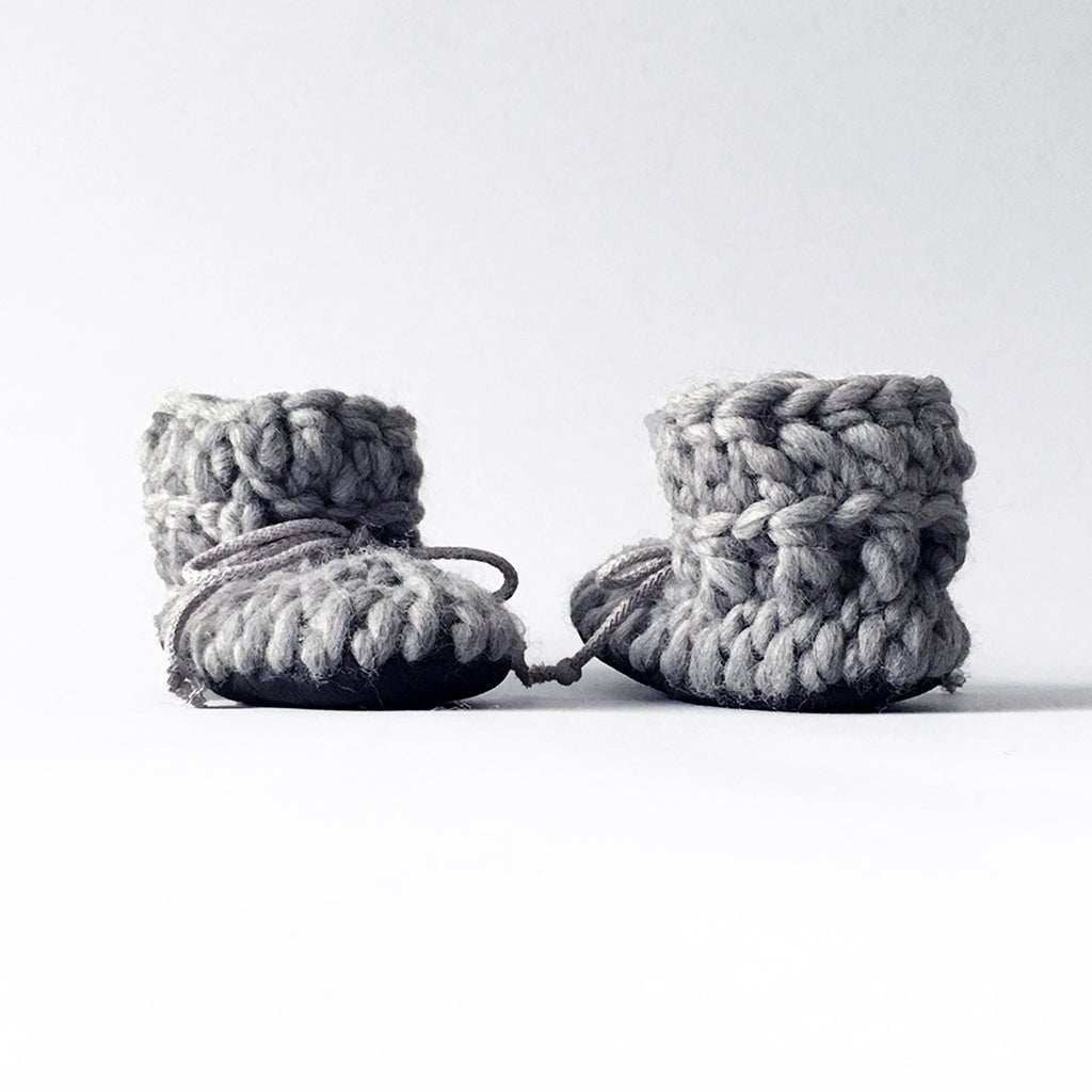 Baby and Kids Merino Wool Slippers - Grey - Muffle - Up!