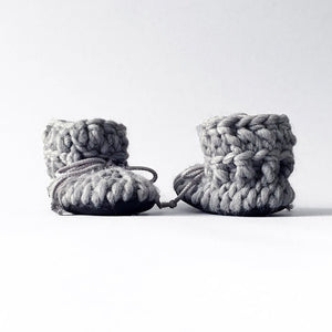 Baby and Kids Merino Wool Slippers - Grey - Muffle - Up!