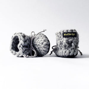 Baby and Kids Merino Wool Slippers - Grey - Muffle - Up!