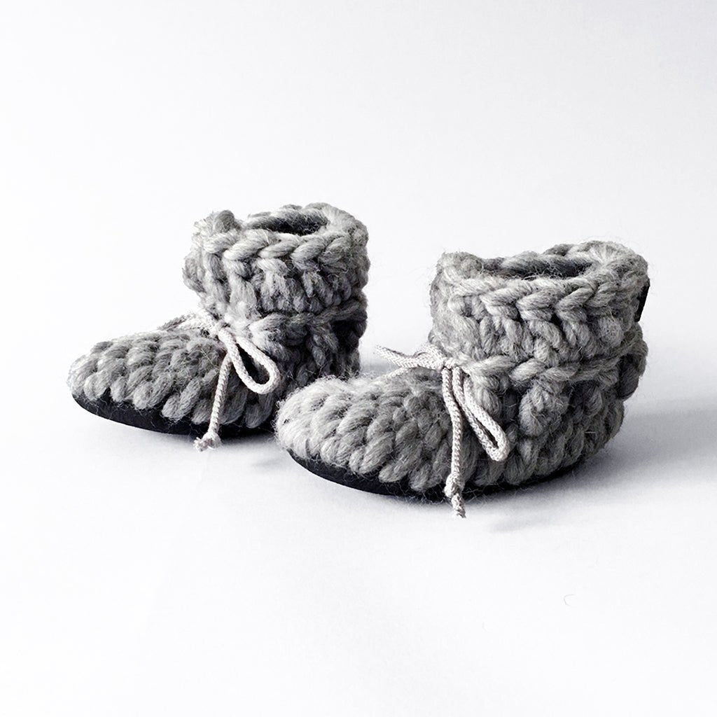 Baby and Kids Merino Wool Slippers - Grey - Muffle - Up!