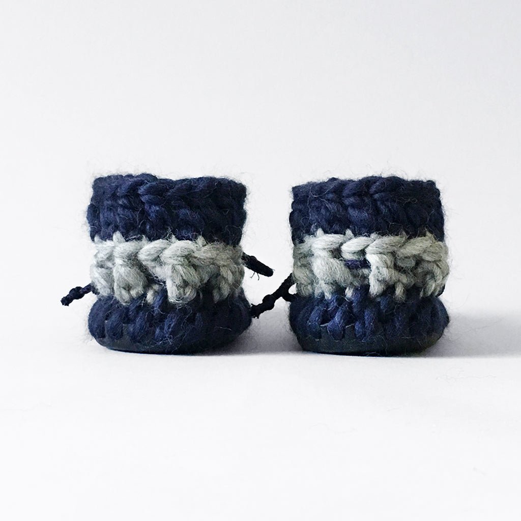 Baby and Kids Merino Wool Slippers - Nautical - Muffle - Up!