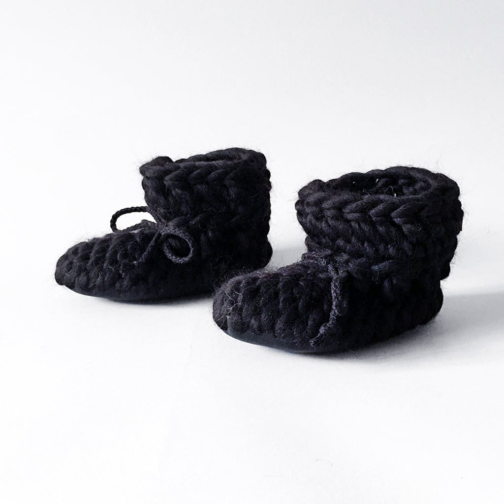 Baby and Kids Merino Wool Slippers - Noir - Muffle - Up!