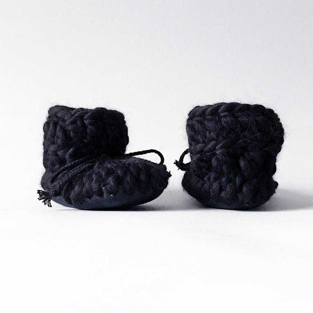 Baby and Kids Merino Wool Slippers - Noir - Muffle - Up!