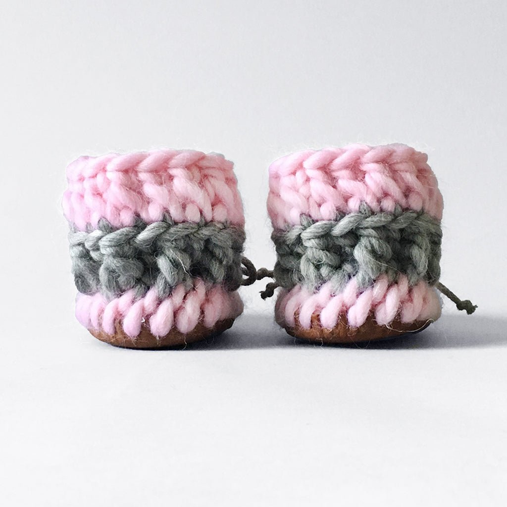 Baby and Kids Merino Wool Slippers - Rebel Rose - Muffle - Up!