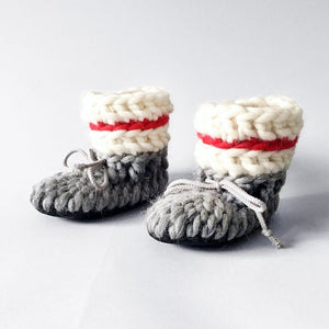 Baby and Kids Wool Booties - Sock Monkey - Muffle - Up!