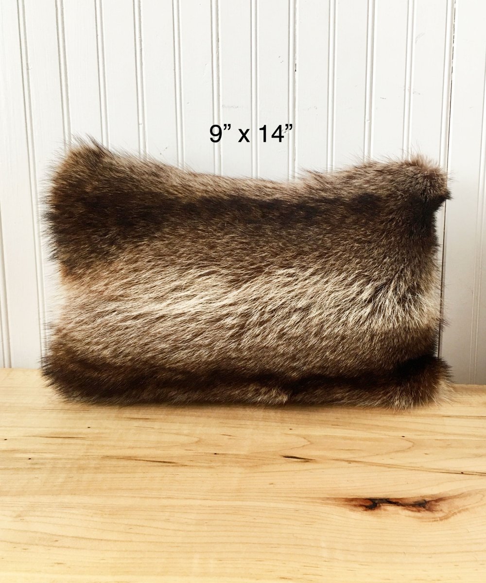 Raccoon Fur Accent Pillows, 11" x 17" and 9" x 14" - Muffle - Up!