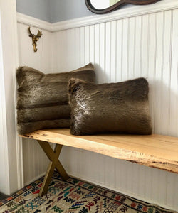 Reclaimed Beaver Fur Pillow 18x22" - Muffle - Up!