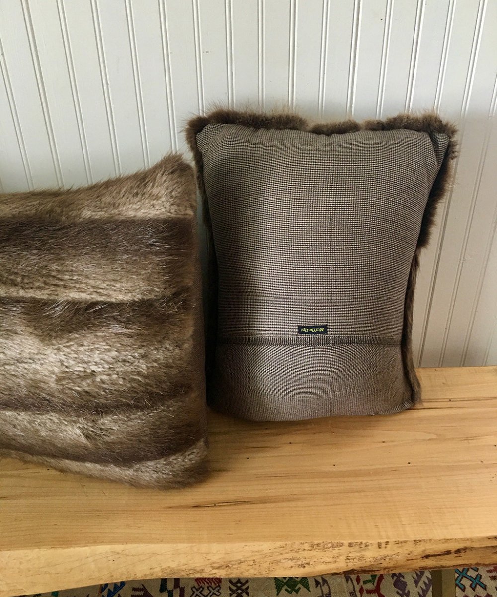 Reclaimed Beaver Fur Pillow 18x22" - Muffle - Up!