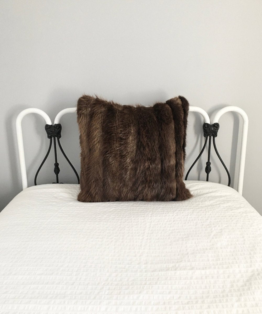 Reclaimed Beaver Fur Pillow 22 x 22" - Muffle - Up!