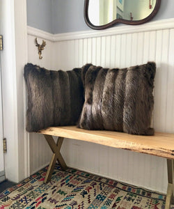 Reclaimed Beaver Fur Pillow 22 x 22" - Muffle - Up!