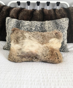 Reclaimed Coyote Fur Accent Pillow 9" x 14" - Muffle - Up!