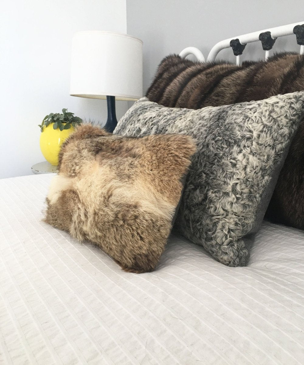 Reclaimed Coyote Fur Accent Pillow 9" x 14" - Muffle - Up!