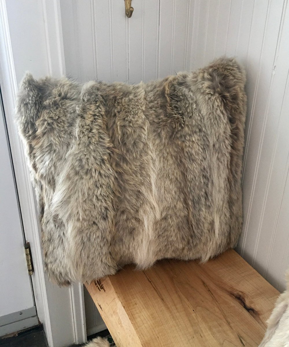 Reclaimed Coyote Fur Pillow 20" x 20" - Muffle - Up!