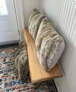 Reclaimed Coyote Fur Pillow 20" x 20" - Muffle - Up!