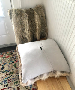 Reclaimed Coyote Fur Pillow 22 x 22" - Muffle - Up!