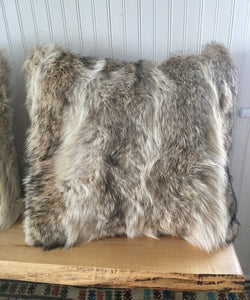 Reclaimed Coyote Fur Pillow 22 x 22" - Muffle - Up!