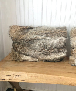 Reclaimed Coyote Fur Pillows - 14" x 20" - Muffle - Up!