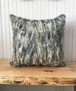 Reclaimed Gray Persian Lamb Fur Pillow 22 x 22" - Muffle - Up!