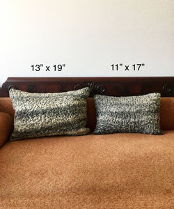 Reclaimed Gray Sheep Fur Pillow 11" x 17" - Muffle - Up!