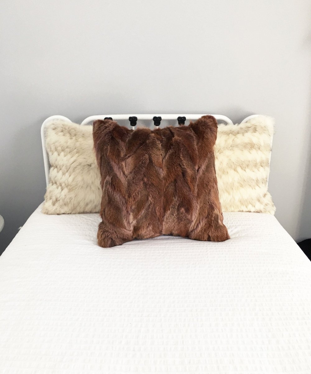 Reclaimed Rabbit Fur Pillow 22 x 22" - Muffle - Up!