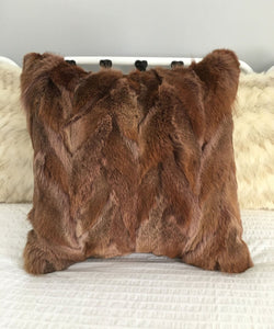 Reclaimed Rabbit Fur Pillow 22 x 22" - Muffle - Up!