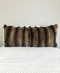 Reclaimed Raccoon Fur Body Pillow 20" x 48" - Muffle - Up!